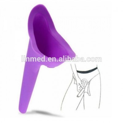 Portable Female Urinal Toilet Soft Silicone Travel Stand Up Pee Device